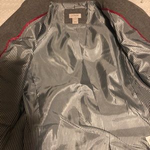 Jcrew grey blazer with gold buttons